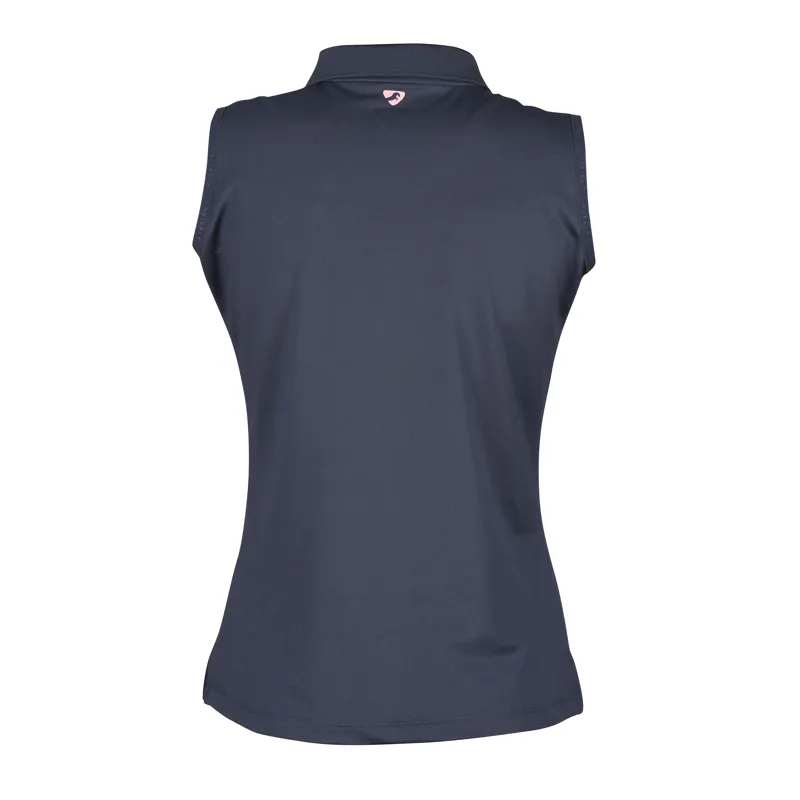Shires Aubrion Ladies Poise Sleeveless Tech Polo - Navy-1